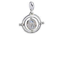 Load image into Gallery viewer, Harry Potter Sterling Silver Time Turner Slider Charm with Crystal Elements
