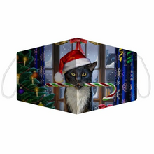 Load image into Gallery viewer, Lisa Parker Christmas Krampuss Cat Face Covering
