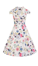 Load image into Gallery viewer, Hearts &amp; Roses White Blossom Tea Dress
