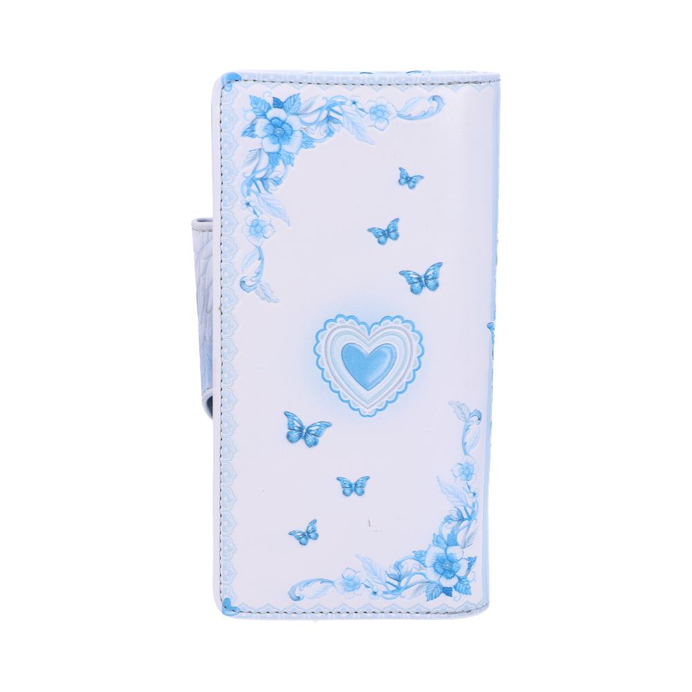 White Angel Wings Embossed Purse 18.5cm