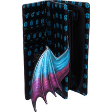 Load image into Gallery viewer, Take Flight Embossed Purse (Blue) 18.5cm
