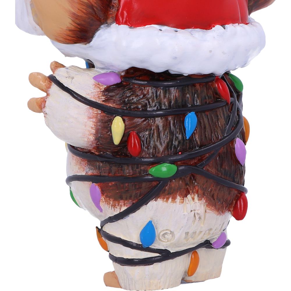 Gizmo wrapped in colourful fairy lights decoration