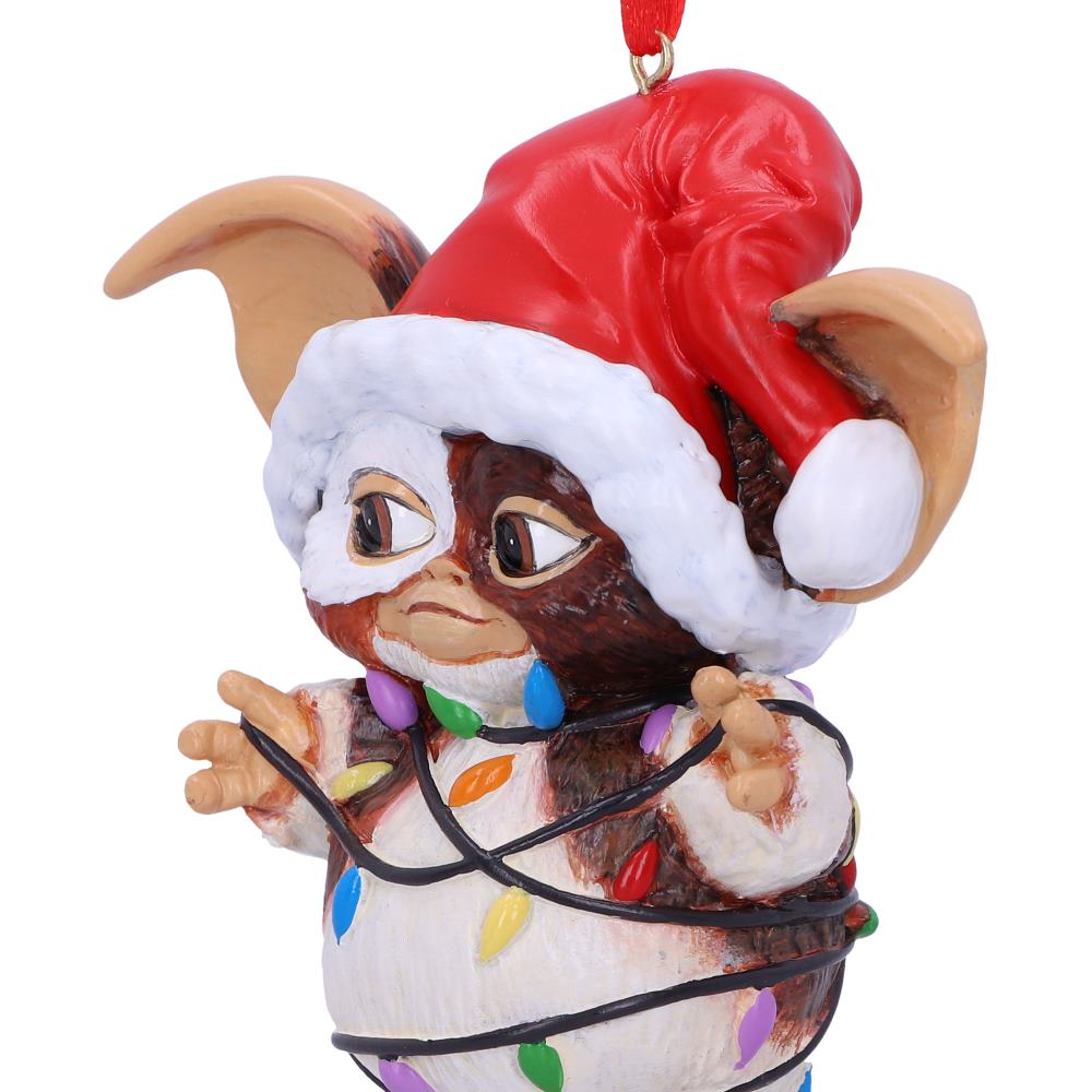 Gremlins festive hanging ornament with Santa hat