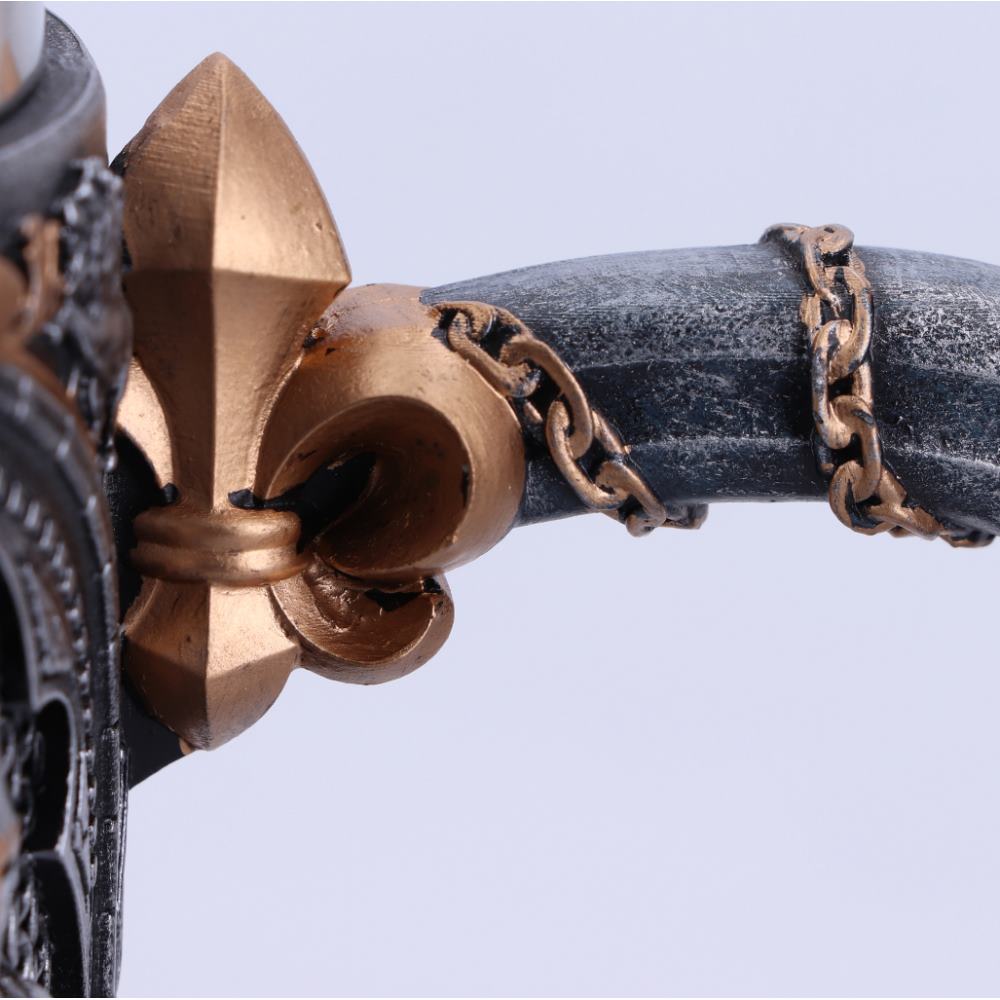Gothic knight resin tankard handle