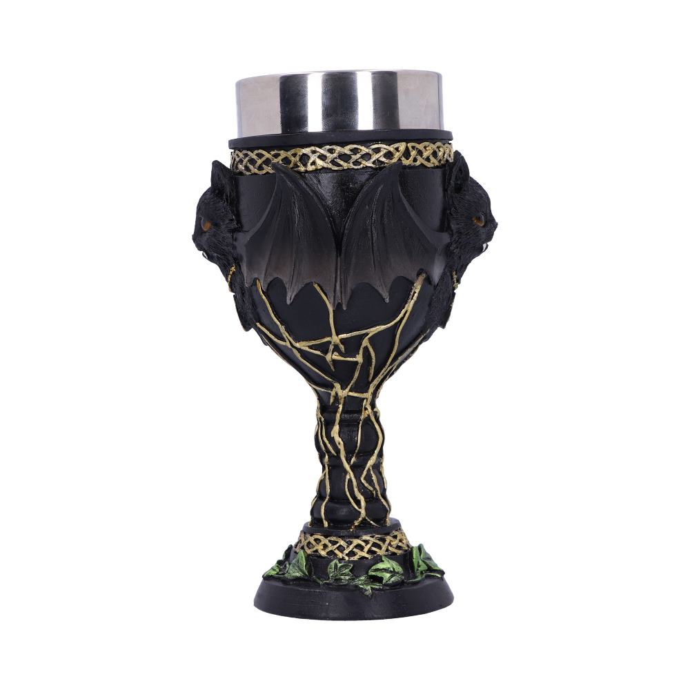 Feline Fang Gothic winged cat goblet